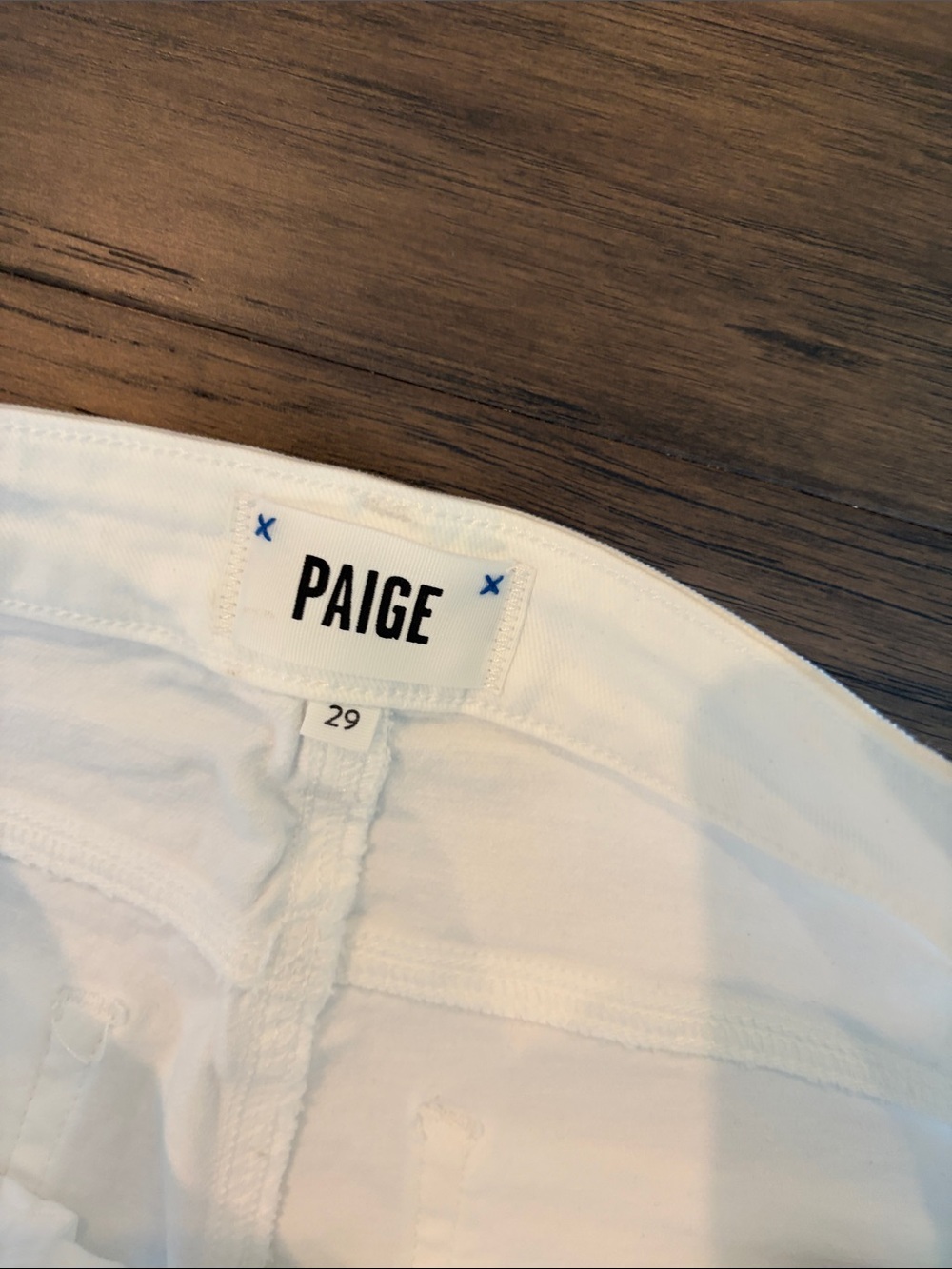Paige Petite Cindy Crop White Jeans Sz 29 - Picture 8 of 13
